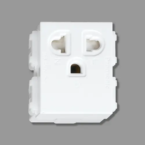 Panasonic FullWide - Ổ Cắm Đơn Có Màn Che Và Dây Nối Đất - Màu Trắng | WEV1181SW